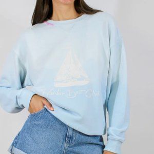 Wildfox Blue Harbor Boat Club Sweatshirt Sz M NWT